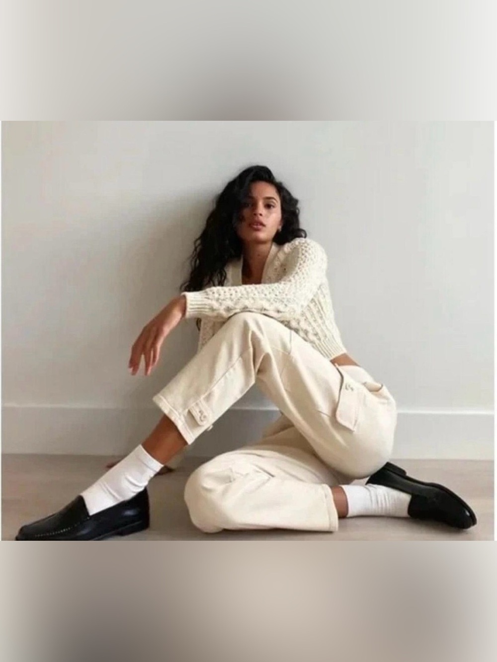 ✨ARITZIA Wilfred Free Utility Pant Birch Cream size 2 High Rise Cargo